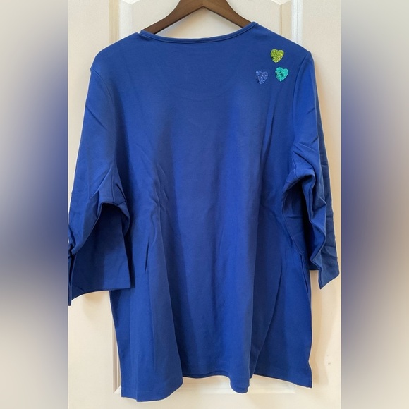 Quacker Factory Sequins Hearts Top - Picture 2 of 5